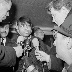 Betty Shabazz Speeking To Press