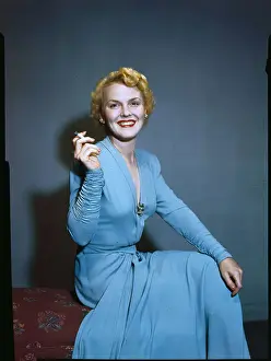 Beverly Roberts Smoking a Cigarette