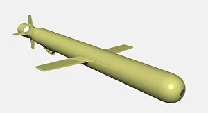 BGM-109 Tomahawk cruise missile, digital illustration