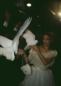 Bianca Jagger With Doves