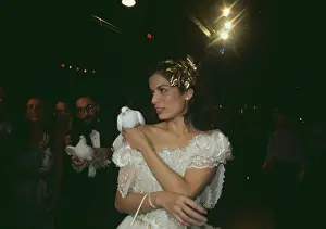Bianca Jagger With Doves