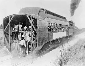 Charles M Prints: Bicycle Trailing Train