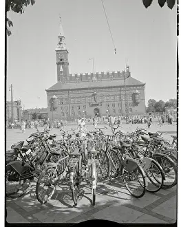 Copenhagen Prints: Bicycles Across from Town Hall Site