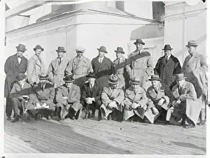 Emil Meusel Prints: Big Baseball Leaguers Returning on Ship from Oriental Tour