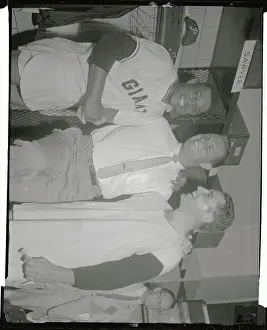 Big Baseball Players Posing Together