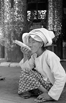 Burmese Prints: Big Cigarette