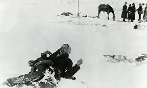 Wounded Knee Prints: Big Foot Lying in Snow Near Soldiers