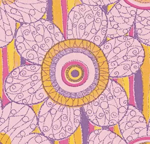 Flower Pattern Illustrations Collection: Big purple flower pattern