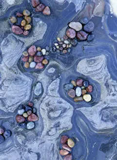 Pebble Prints: Big Sur, Coastal Rock Formations, Ca, USA