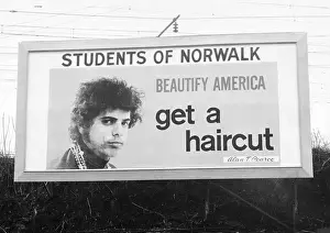 Billboard Showing Long-Haired Boy