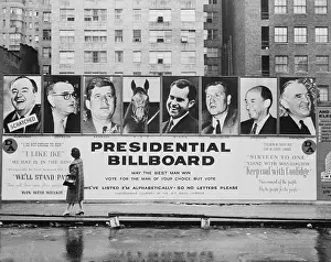 Billboard Prints: Billboard W/President Candidates, Horse