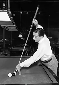 Championship Prints: Billiard Player Setting Up To Take Shot