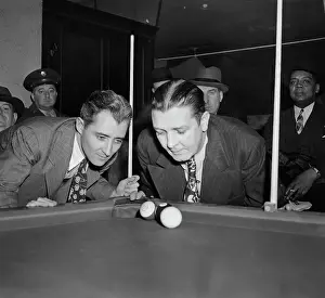 Billiards Prints: Billiard Players Staring At Pool Balls