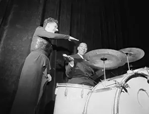 Billie Holliday With Drummer Sid Catlett