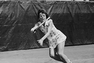 Billie Jean King in Tennis Tournament