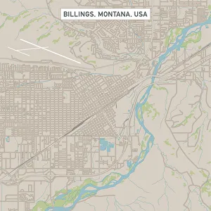 Montana Gallery: Billings Montana US City Street Map