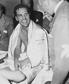 Loss Prints: Billy Conn Smiling in His Dressing Room