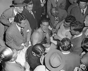 Loss Prints: Billy Conn Surrounded by Waiters