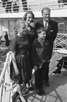 Billy Graham With Family on Ship