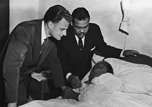 Billy Graham, Joe Louis at Mother's Bedside
