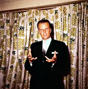 Candid Prints: Billy Graham Speaking With Hands Out