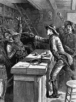Killing Prints: Billy The Kid Shooting Down Foe