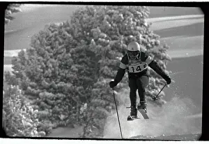 Billy Kidd Practicing Ski Program