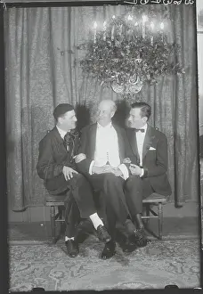 James J Prints: Billy Seaman with Sir Thomas Lipton and Jimmy Walker