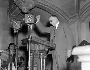 Billy Sunday Preaching at Bowery Mission