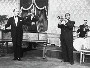Clarinetist Prints: Bing Crosby Singing and Louis Armstrong Playing Trumpet