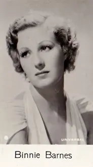 Binnie Barnes, Film Stars series, collectible C T Bridgewater cigarette card, 1940
