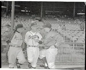 Milwaukee Prints: Birdie Tebbetts Speaking to Other Managers