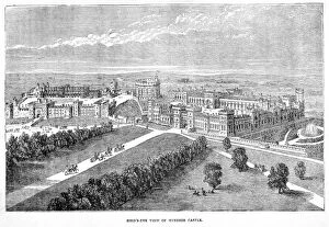 Architecture And Buildings Collection: Birds Eye View of Windsor Castle