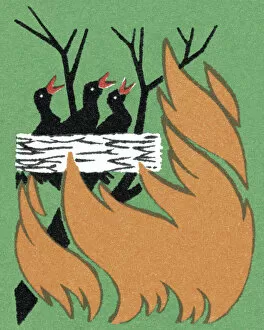 Illustration And Painti Gallery: Birds Nest in a Burning Tree