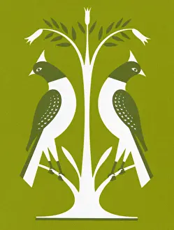 Illustrat Prints: Two Birds in Tree