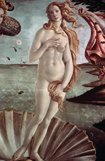 Florentine School Prints: Detail of The Birth of Venus by Sandro Botticelli