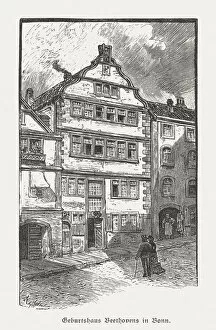 Ludwig van Beethoven (1770-1827) Collection: Birthplace of Ludwig van Beethoven in Bonn, Germany, published 1885