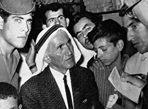 Sirhan Prints: Bishara Sirhan Talking to Reporters