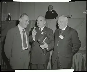 Evanston Prints: Bishop G. Bromley Oxnam Chatting with Churchmen