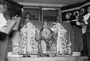 William M Prints: Bishop Homer Tomlinson Proclaiming Himself King of Peace