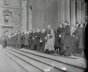 Bishop John Dunn and Others Viewing Parade