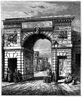 Bishops Gate in Londonderry, Northern Ireland - 19th Century