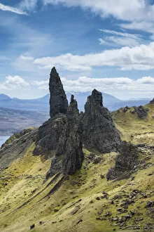 Images Dated 24th May 2013: Bizarre rock formation, Old Man of Storr, Isle of Skye, Scotland, United Kingdom