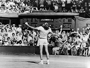 Wimbledon Prints: Bjorn Borg Winning at Wimbledon