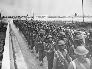 Black Army Engineers Marching