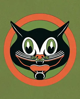 Facial Expr Prints: Black cat