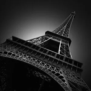 Images Dated 26th May 2018: Black and With Eiffel Tower in Paris