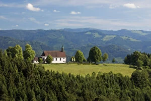 Images Dated 23rd May 2011: Black forest landscape surrounding Maria Lindenberg chapel in St