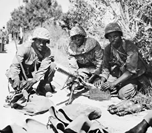 Rural Road Prints: Black Machine Gunners In Italy
