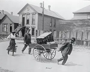 Black Residents Moving Belongings